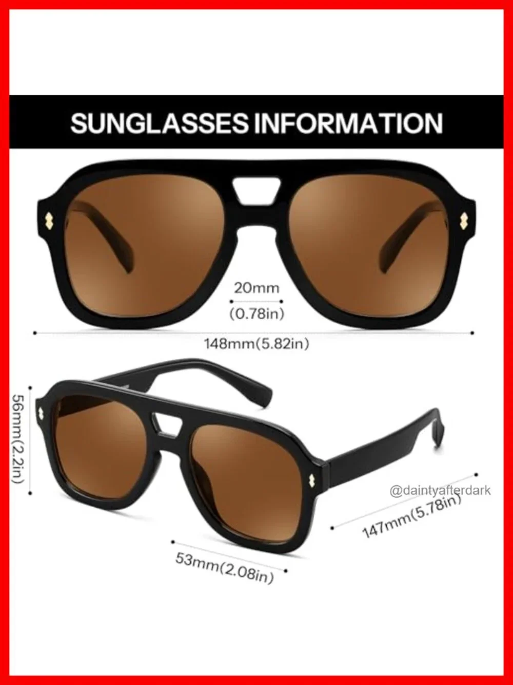 Retro Thick Aviator Sunglasses for Women Men, Vintage Large Square Shades